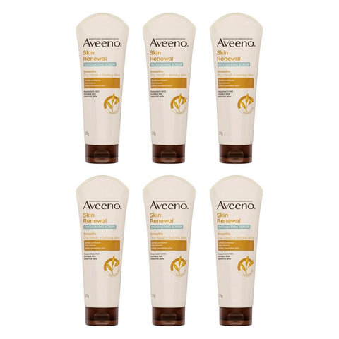 Aveeno Skin Renewal Exfoliating Body Scrub 225g Pack of 6