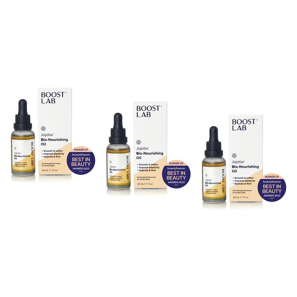 Boost Lab Jojoba+ Bio-Nourishing Face Oil 30mL Pack of 3