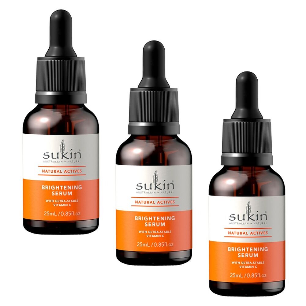 Sukin Natural Actives Brightening Serum 25mL Pack of 3