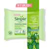 Simple Biodegradable Facial Wipes 25 Wipes x 6