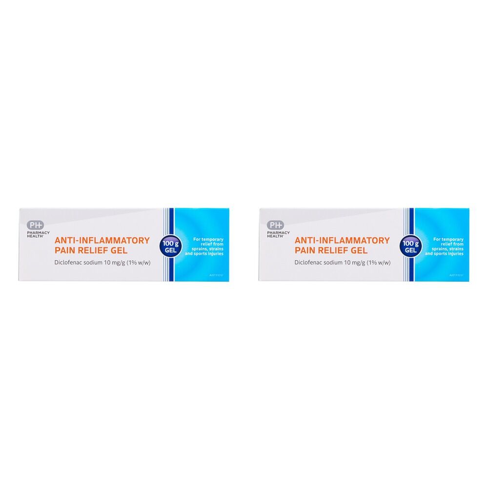 Pharmacy Health Anti-Inflammatory Pain Relief Gel 100g Pack of 2