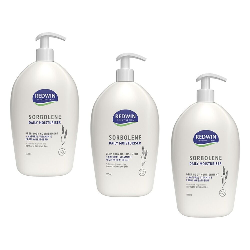 Redwin Sorbolene Daily Moisturiser 550mL Pack of 3