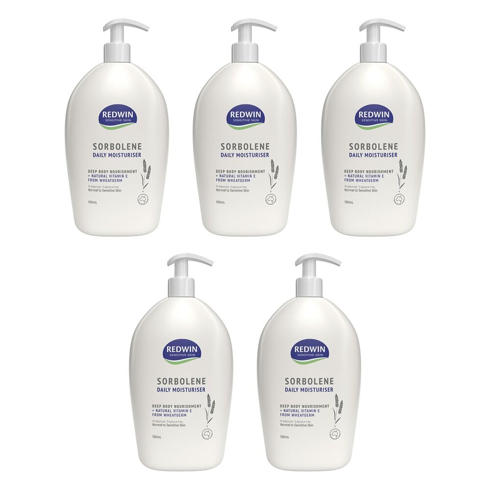 Redwin Sorbolene Daily Moisturiser 550mL Pack of 5