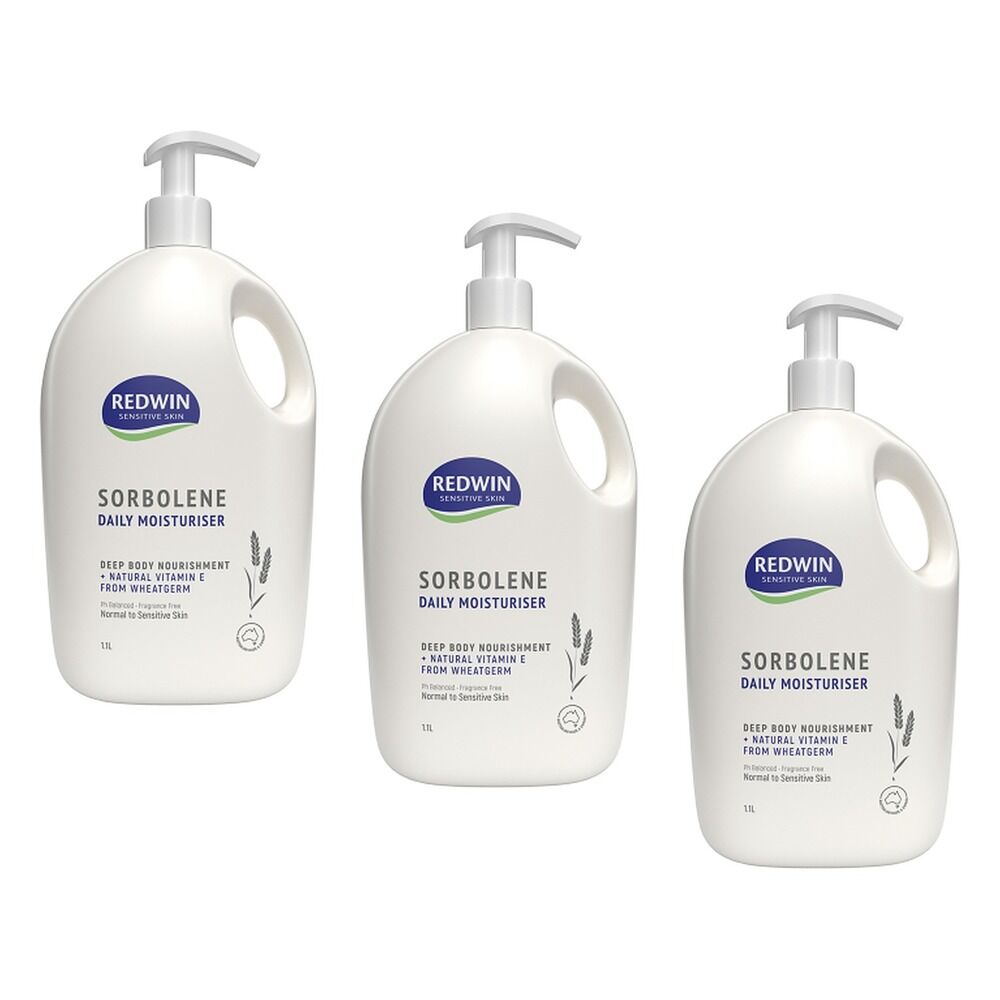 Redwin Sorbolene Daily Moisturiser 1.1L x 3 Bundle of 3