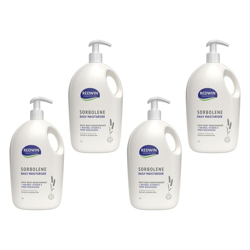 Redwin Sorbolene Daily Moisturiser 1.1L x 3 Bundle of 4