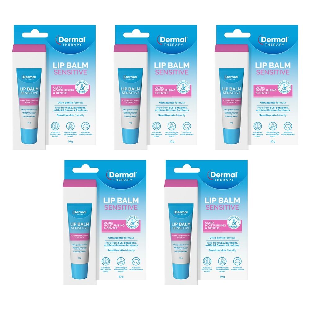 Dermal Therapy Lip Balm Sensitive 10g Pack of 5