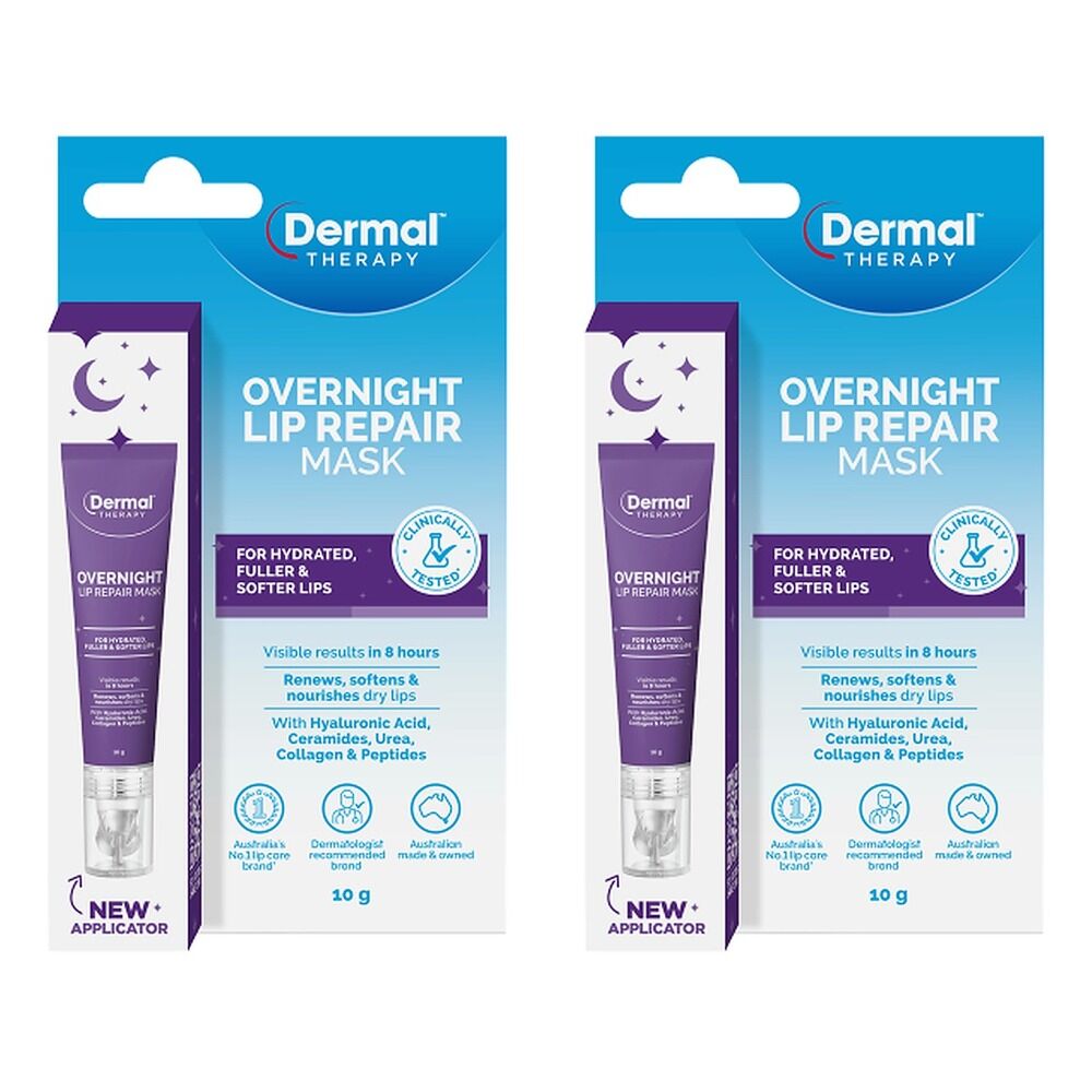 Dermal Therapy Overnight Lip Repair 10g Pack of 2