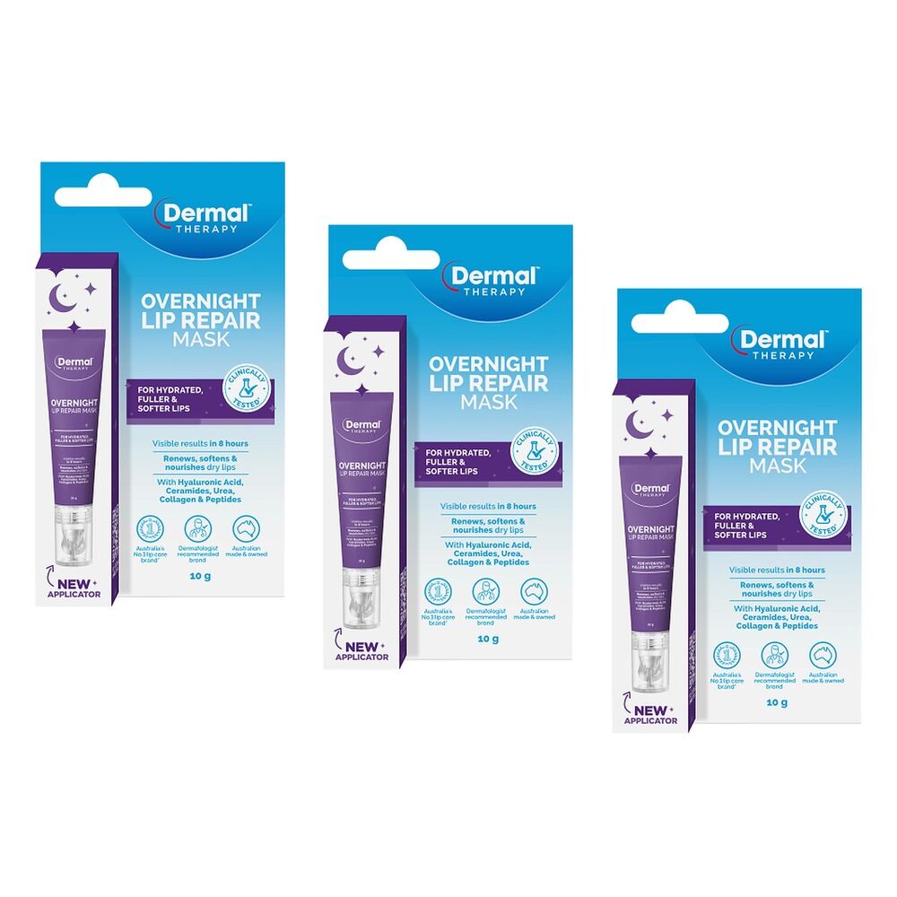 Dermal Therapy Overnight Lip Repair 10g Pack of 3