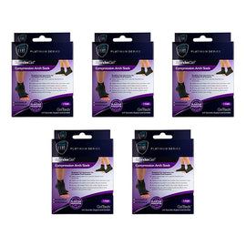 Neat Feat Spandex Gel Compression Arch Sock, Large Pack of 5