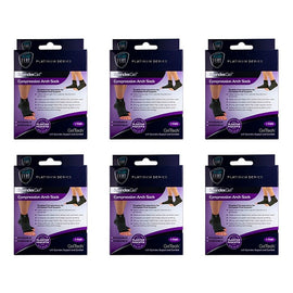 Neat Feat Spandex Gel Compression Arch Sock, Large Pack of 6
