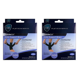 Neat Feat Spandex Gel Ankle Brace, Medium Pack of 2