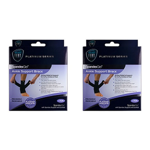 Neat Feat Spandex Gel Ankle Brace, Large Pack of 2