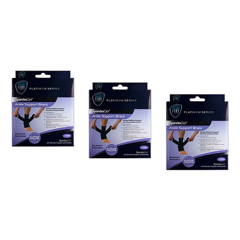 Neat Feat Spandex Gel Ankle Brace, Large Pack of 3