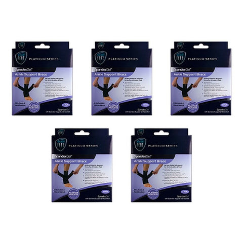 Neat Feat Spandex Gel Ankle Brace, Large Pack of 5