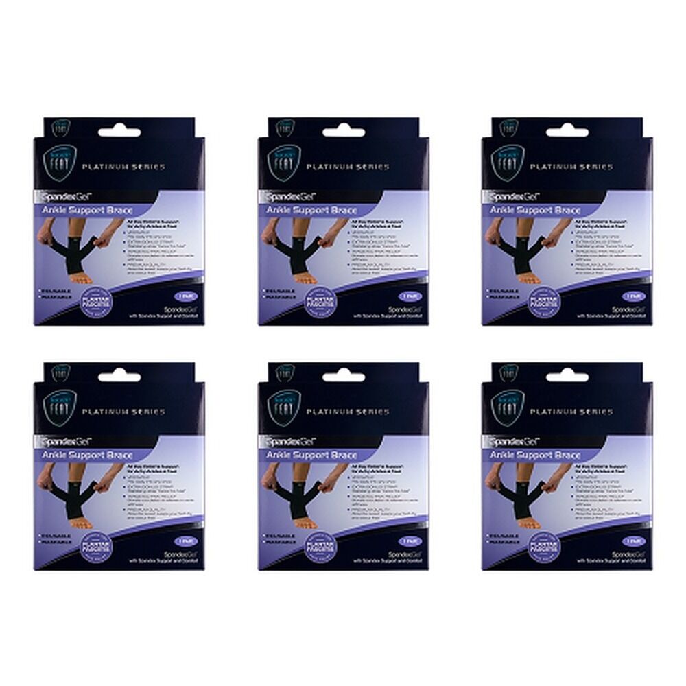 Neat Feat Spandex Gel Ankle Brace, Large Pack of 6