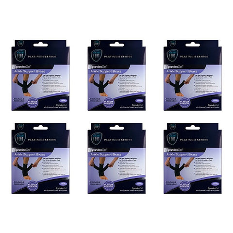 Neat Feat Spandex Gel Ankle Brace, Large Pack of 6