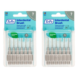 TEPE Interdental Brush Original Grey Pack (ISO 7) 6 Pack Bundle of 2