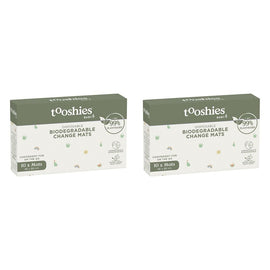 Tooshies Eco Baby Biodegradable Change Mats 10 Pack Bundle of 2