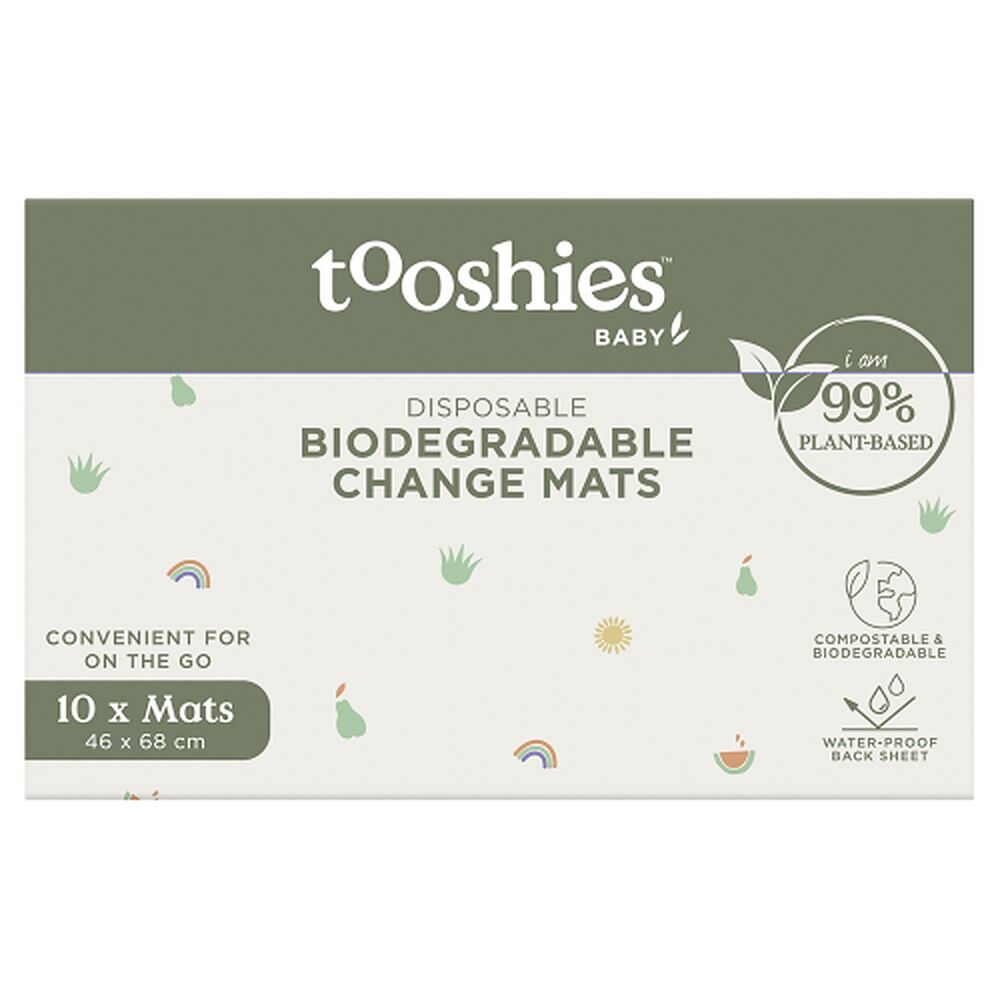 Tooshies Eco Baby Biodegradable Change Mats 10 Pack