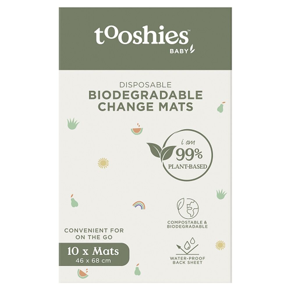 Tooshies Eco Baby Biodegradable Change Mats 10 Pack