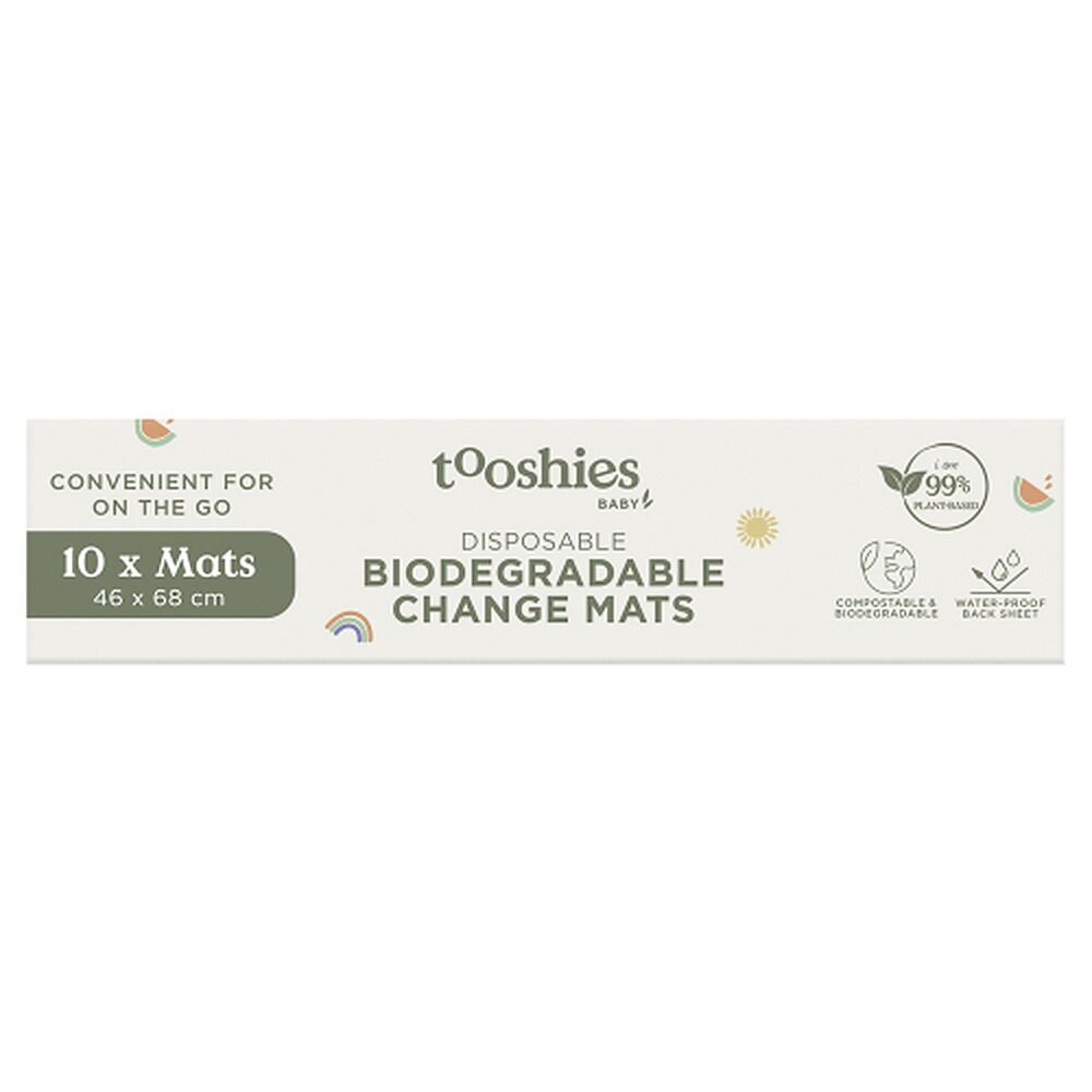 Tooshies Eco Baby Biodegradable Change Mats 10 Pack