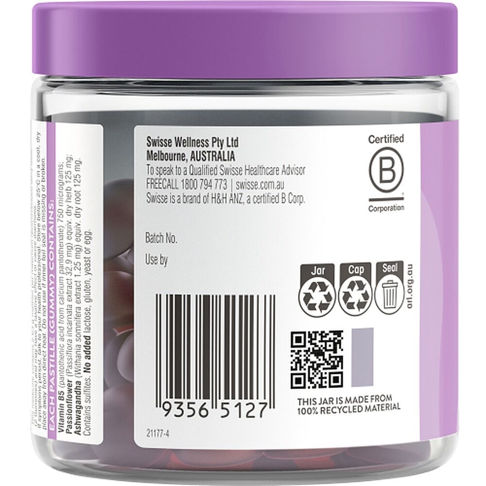 Swisse Ultiboost Calm + Sleep Gummies Berry 60 Pastilles