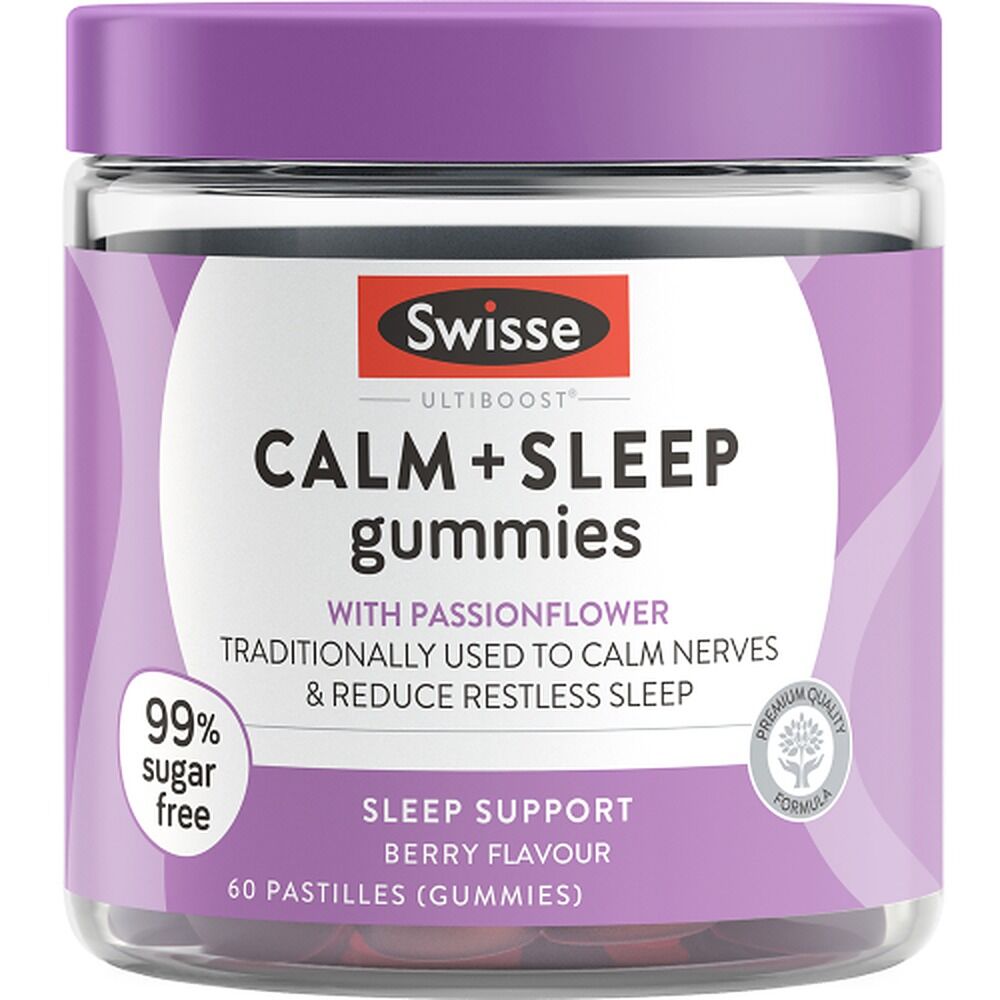 Swisse Ultiboost Calm + Sleep Gummies Berry 60 Pastilles