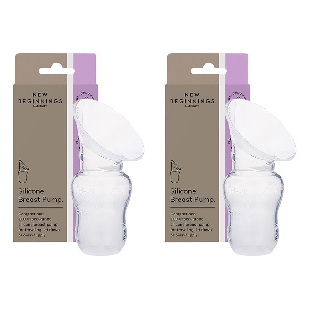 New Beginnings Silicone Manual Breast Pump Pack of 2
