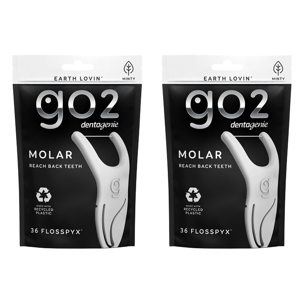Dentagenie Molar Flosspyx Minty Floss Picks 36 Pack Bundle of 2