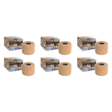 Medstock Cohesive Bandage Beige 5cm x 10m 1 Roll Pack of 6