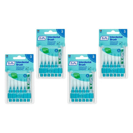 TEPE Interdental Brush 0.6mm Blue 6 Pack Bundle of 4