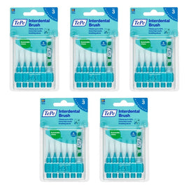 TEPE Interdental Brush 0.6mm Blue 6 Pack Bundle of 5