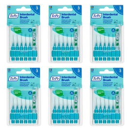 TEPE Interdental Brush 0.6mm Blue 6 Pack Bundle of 6