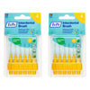 TEPE Interdental Brush 0.7mm Yellow 6 Pack Bundle of 2
