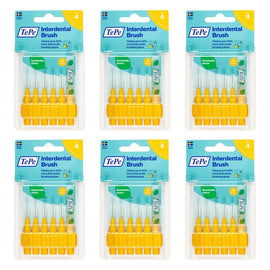 TEPE Interdental Brush 0.7mm Yellow 6 Pack Bundle of 6