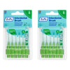 TEPE Interdental Brush 0.8mm Green 6 Pack Bundle of 2