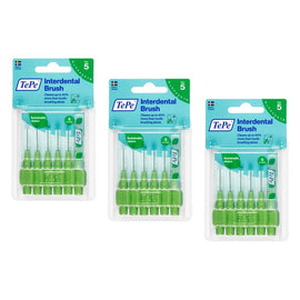 TEPE Interdental Brush 0.8mm Green 6 Pack Bundle of 3