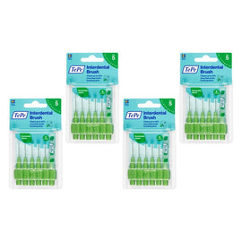 TEPE Interdental Brush 0.8mm Green 6 Pack Bundle of 4