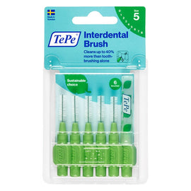 TEPE Interdental Brush 0.8mm Green 6 Pack
