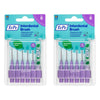 TEPE Interdental Brush 1.1mm Purple 6 Pack Bundle of 2