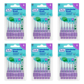 TEPE Interdental Brush 1.1mm Purple 6 Pack Bundle of 6