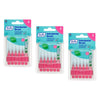 TEPE Interdental Brush 0.4mm Pink 6 Pack Bundle of 3