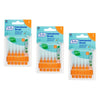 TEPE Interdental Brush 0.45mm Orange 6 Pack Bundle of 3