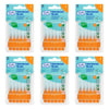 TEPE Interdental Brush 0.45mm Orange 6 Pack Bundle of 6