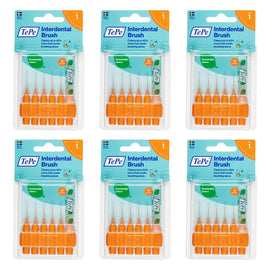 TEPE Interdental Brush 0.45mm Orange 6 Pack Bundle of 6