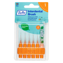 TEPE Interdental Brush 0.45mm Orange 6 Pack