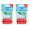 TEPE Interdental Brush 0.5mm Red 6 Pack Bundle of 2