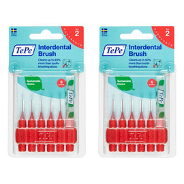 TEPE Interdental Brush 0.5mm Red 6 Pack Bundle of 2