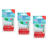 TEPE Interdental Brush 0.5mm Red 6 Pack Bundle of 3