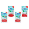 TEPE Interdental Brush 0.5mm Red 6 Pack Bundle of 4